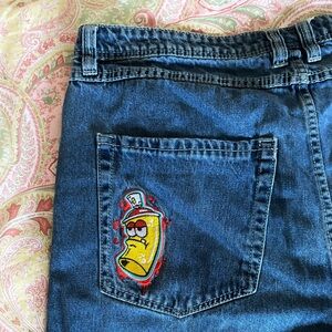 Empyre Spray Paint Patch Jeans (Read Description)